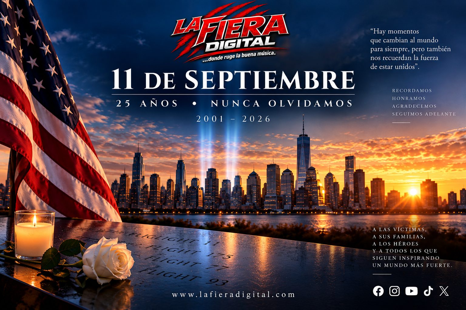 11 de septiembre - 25 años - Nunca olvidamos - La Fiera Digital