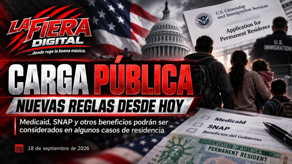 Nueva regla de carga pública en Estados Unidos efectiva el 18 de septiembre de 2026