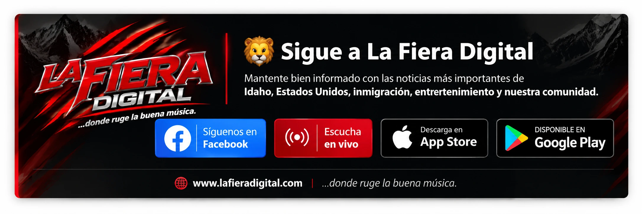 Sigue a La Fiera Digital, escucha en vivo y descarga nuestra aplicación