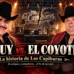 Chuy Lizárraga y El Coyote frente a un escenario de Los Capibaras en imagen especial de La Fiera Digital