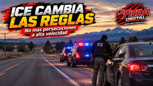 ICE nuevas reglas para detener vehículos y persecuciones a alta velocidad