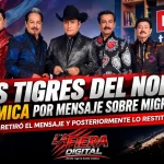 Los Tigres del Norte durante su concierto Tiny Desk de NPR, en medio de una polémica por un mensaje sobre migrantes que fue retirado y posteriormente restaurado.