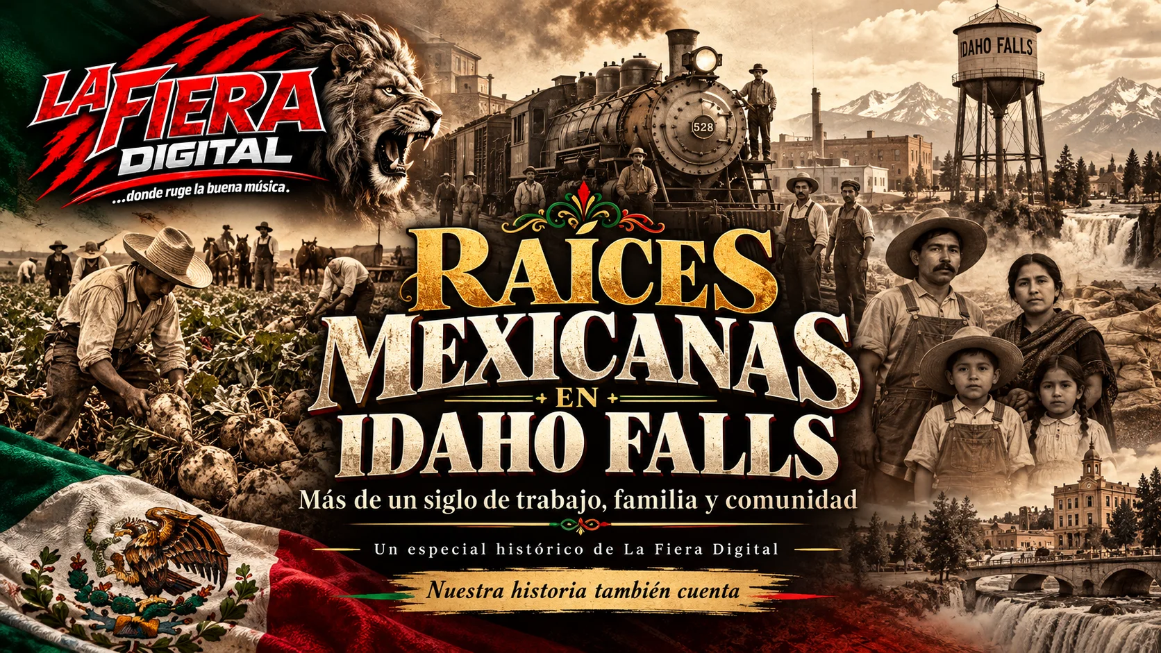 Portada del especial Raíces Mexicanas en Idaho Falls de La Fiera Digital, sobre la historia de las familias mexicanas en el este de Idaho